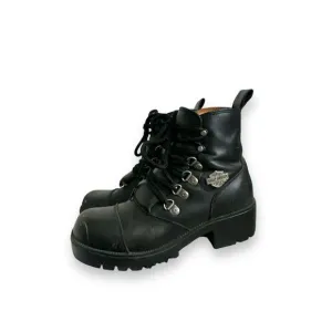 Vintage Harley Davidson chunky Y2K leather biker moto boots sz 7 grunge punk stu