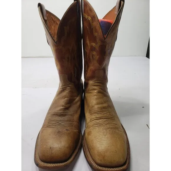 Vintage Lucchese Men’s Style M1807 Ostrich Smooth Quill Cowboy Boots Size 12D