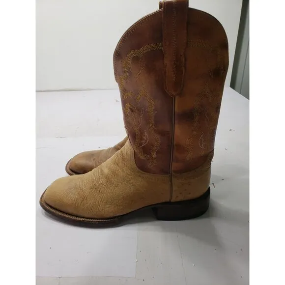 Vintage Lucchese Men’s Style M1807 Ostrich Smooth Quill Cowboy Boots Size 12D