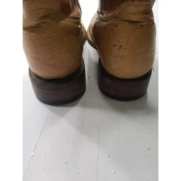 Vintage Lucchese Men’s Style M1807 Ostrich Smooth Quill Cowboy Boots Size 12D