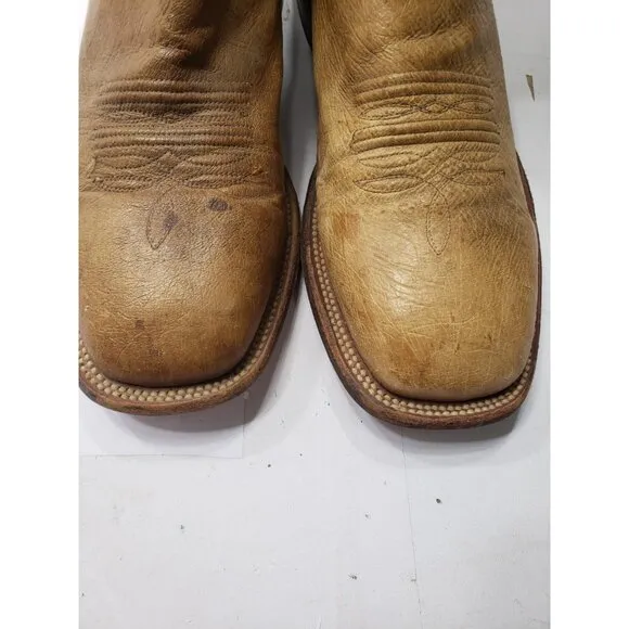 Vintage Lucchese Men’s Style M1807 Ostrich Smooth Quill Cowboy Boots Size 12D