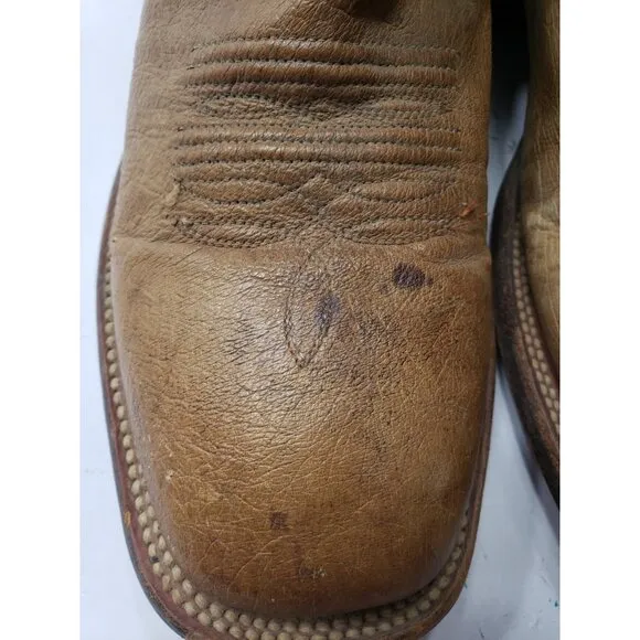 Vintage Lucchese Men’s Style M1807 Ostrich Smooth Quill Cowboy Boots Size 12D