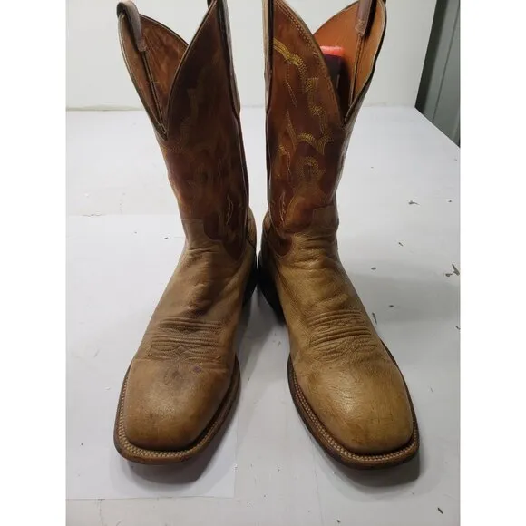 Vintage Lucchese Men’s Style M1807 Ostrich Smooth Quill Cowboy Boots Size 12D