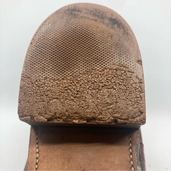 Vintage Mens Frye Burgundy Brown Leather combat Boots Size US 9.5 D
