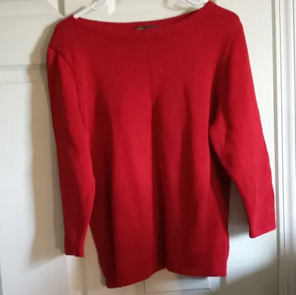 ☀*Vintage Ralph Lauren Bateau/ Boat Neck 100% Cotton Ribbed Sweater - Size: XL