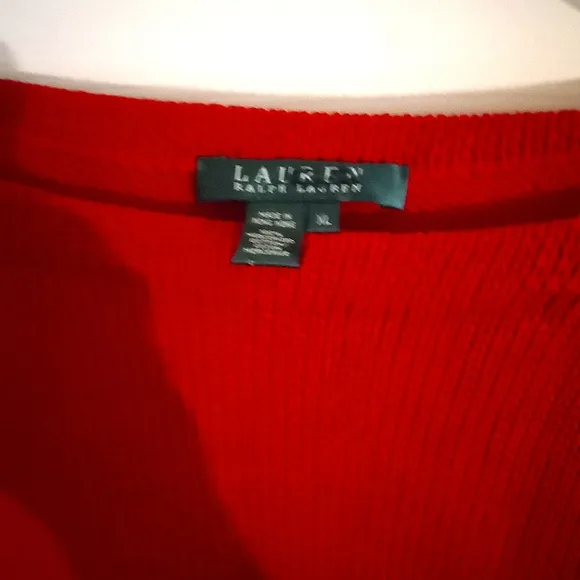 ☀*Vintage Ralph Lauren Bateau/ Boat Neck 100% Cotton Ribbed Sweater - Size: XL