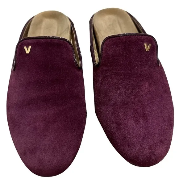 Vionic Carnegie Suede Slip On Mules Purple women’s shoes size 7