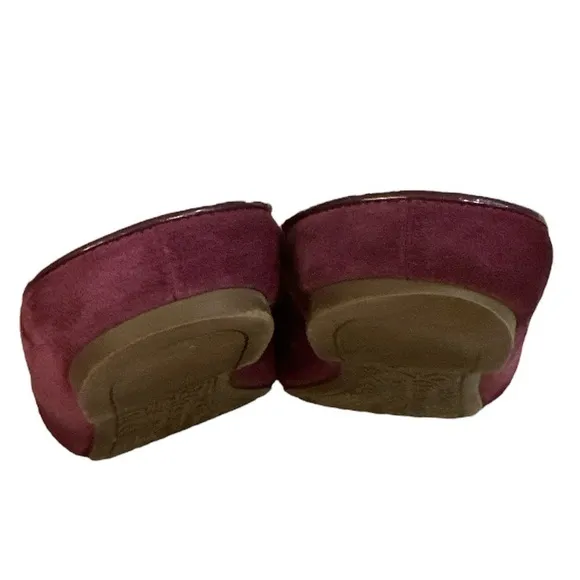 Vionic Carnegie Suede Slip On Mules Purple women’s shoes size 7