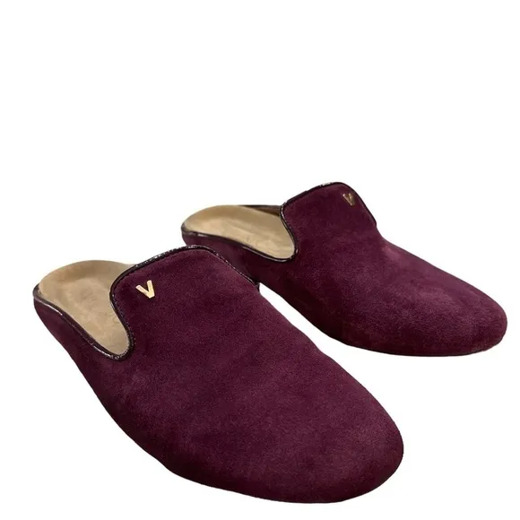 Vionic Carnegie Suede Slip On Mules Purple women’s shoes size 7