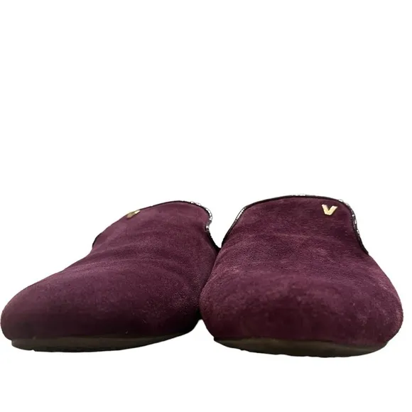 Vionic Carnegie Suede Slip On Mules Purple women’s shoes size 7