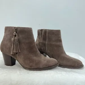Vionic Madeline Suede Leather Ankle Boot Tassel Zip Weather Resistant Women’s 7