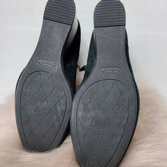 Vionic Womens Parkwood Paloma Black Ankle Boots Size 6.5