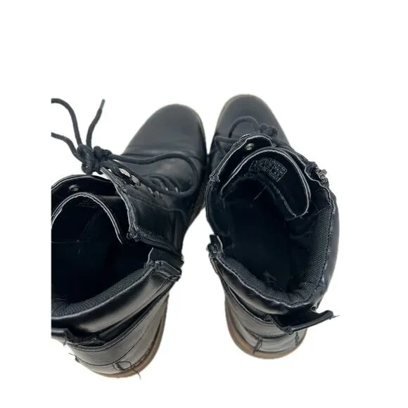 Vostey Motorcycle Boots Black Leather Mens 11