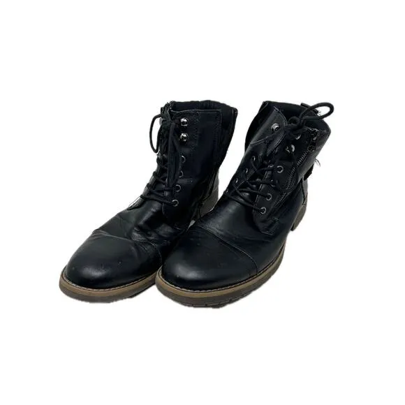Vostey Motorcycle Boots Black Leather Mens 11