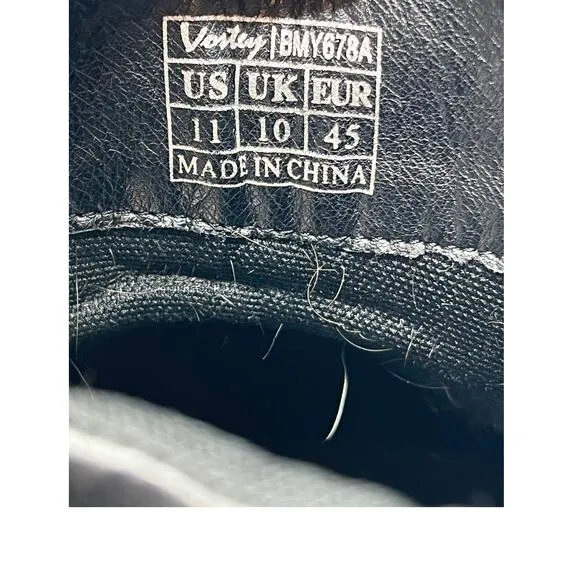 Vostey Motorcycle Boots Black Leather Mens 11