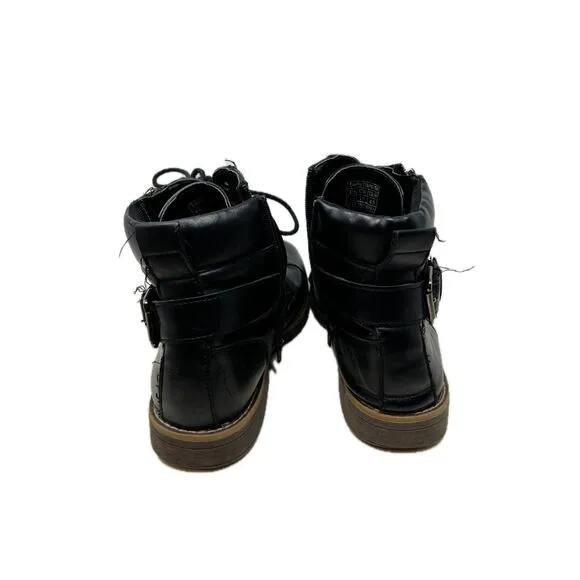Vostey Motorcycle Boots Black Leather Mens 11
