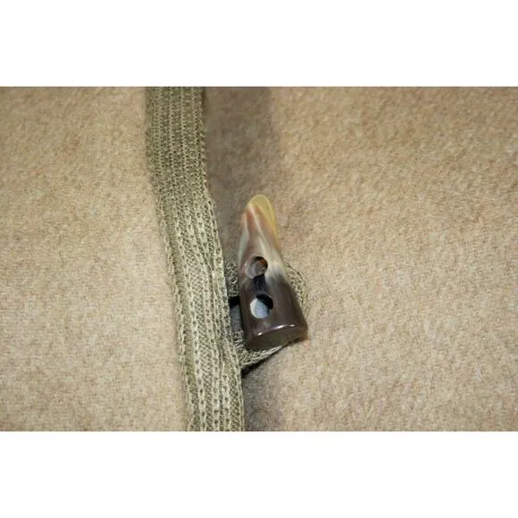 Vtg 60s 70s Betty Barclay Camel Wool Toggle Coat S
