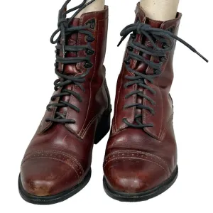 VTG Ariat Womens Sz 5.5B lace up paddock boots Cowgirl Western Bohemian