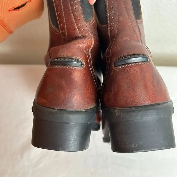 VTG Ariat Womens Sz 5.5B lace up paddock boots Cowgirl Western Bohemian