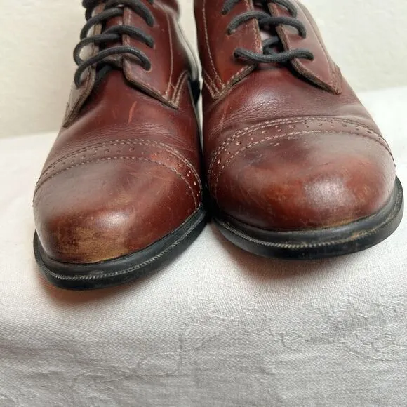VTG Ariat Womens Sz 5.5B lace up paddock boots Cowgirl Western Bohemian