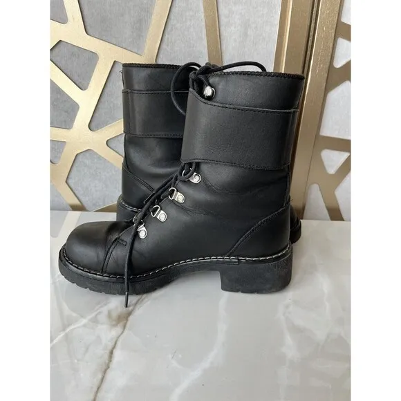 Vtg Harley Davidson 81110 Leather Ankle Strap Moto Boot Women sz  8
