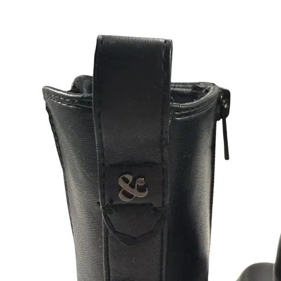 Vtg Y2K 90s Chunky Heel Boot Sz 9.5 Platform Retro Grunge Punk Bratz Goth Black