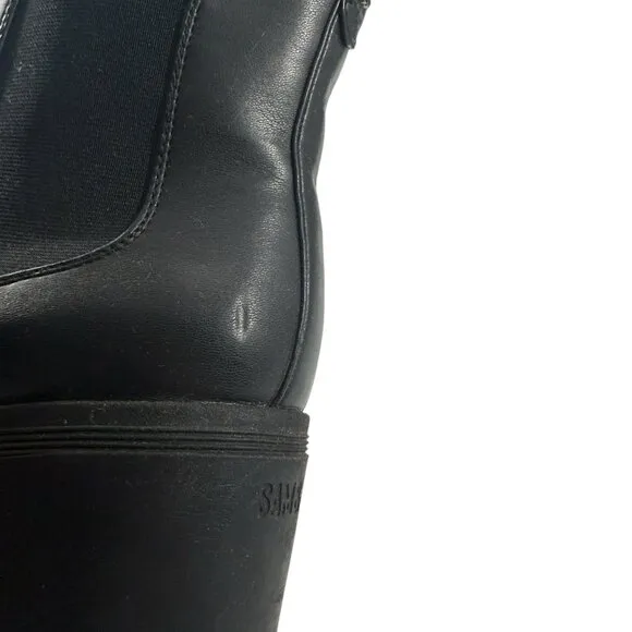 Vtg Y2K 90s Chunky Heel Boot Sz 9.5 Platform Retro Grunge Punk Bratz Goth Black