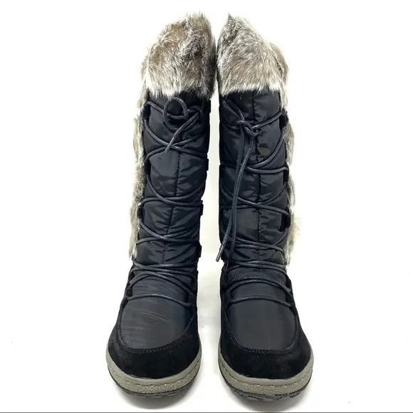 Wanderlust Helina2 tall fur lined waterproof winter boots black