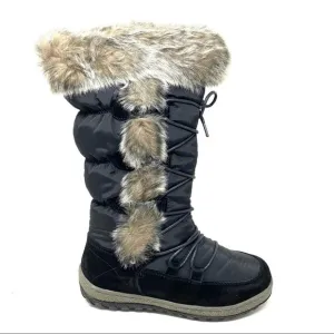 Wanderlust Helina2 tall fur lined waterproof winter boots black