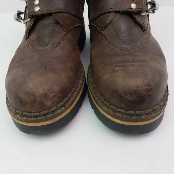 Wesenjak Womens US 6.5-7 Brown Leather Chunky Warm Winter Ankle Boots