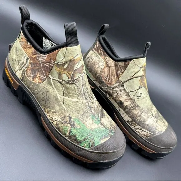 WESTERN CHIEF MEN'S REALTREE 11 Neoprene Rubber Ankle Boots Vibram Camo 6321046B