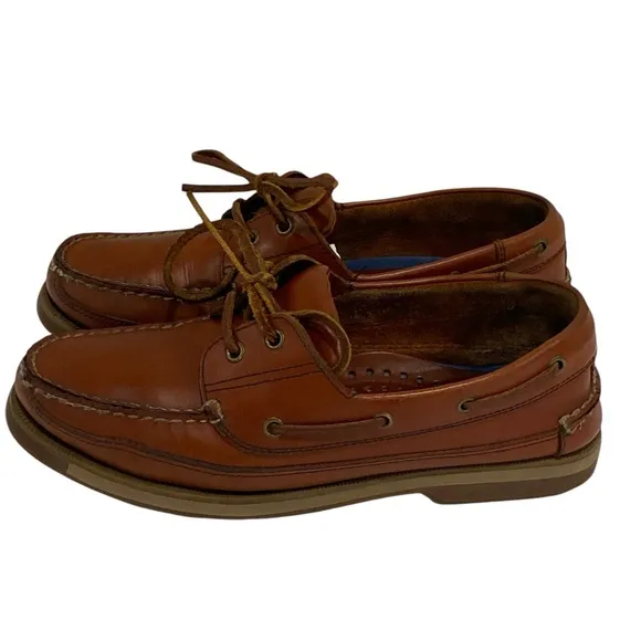 Western Marine Brown Leather Boat Shoes - Excellent Condition-Men’s 9