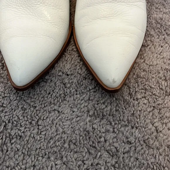 White Ankle Booties Women’s Size 8.5