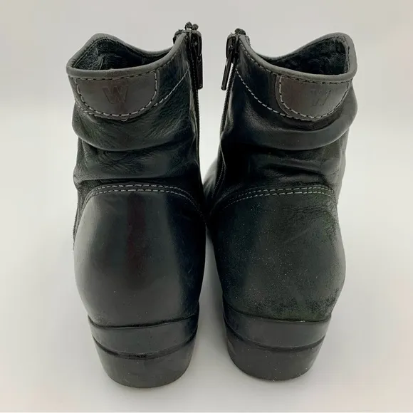 Wolky Winchester Boots Women 39 US 8 / 8.5 Black Leather 952 Minimalist Comfort