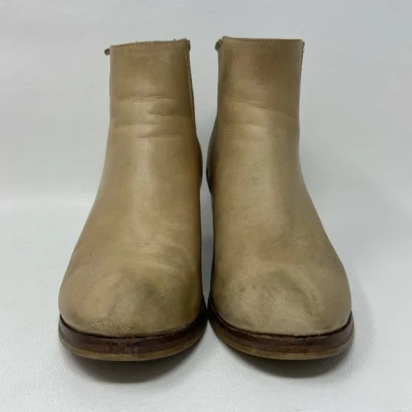 Wolverine 1000 Mile Samantha Pleet Taupe Leather Boots Booties Women’s Size 5.5