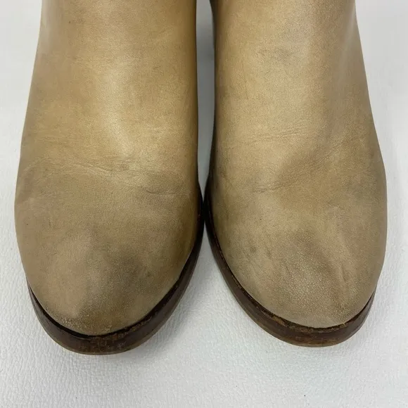 Wolverine 1000 Mile Samantha Pleet Taupe Leather Boots Booties Women’s Size 5.5