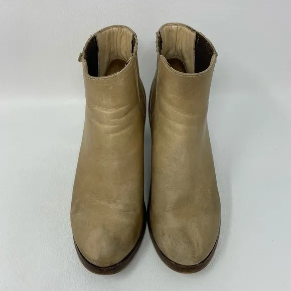 Wolverine 1000 Mile Samantha Pleet Taupe Leather Boots Booties Women’s Size 5.5