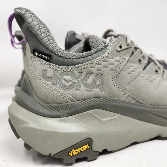 Women's 10.5 Hoka Kaha 2 Low GTX Gore Tex hiking sneakers Slate / Barley