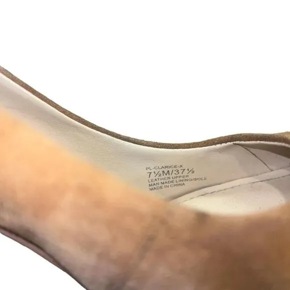 Women's BCBGeneration Tan Suede Heels Size 7.5M
