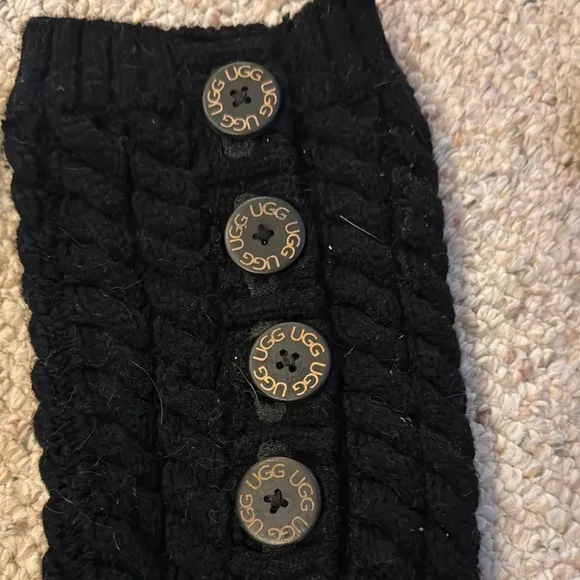 Women's Black Knit Button Boots-Ugg