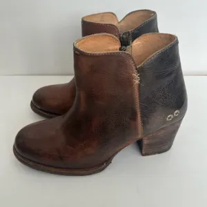 Women's Brown BedStu Cobbler Yell Ankle Boots Booties Size 8.5