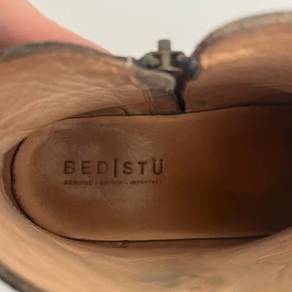 Women's Brown BedStu Cobbler Yell Ankle Boots Booties Size 8.5