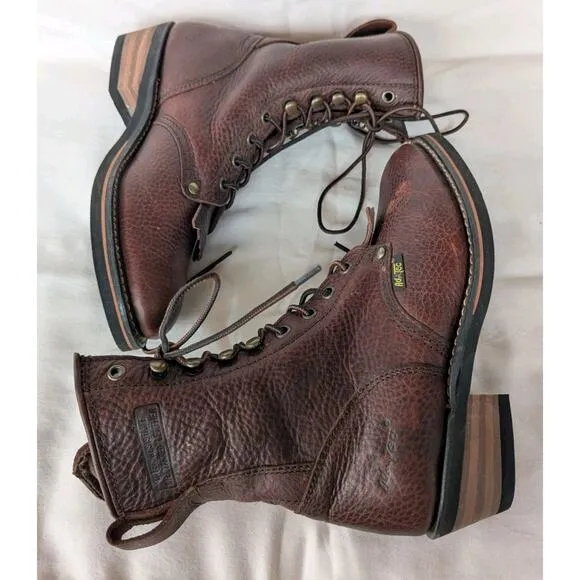 Women's Brown Leather Packer boots Size 7 Ad Tec 2173 New Riding Boots Western