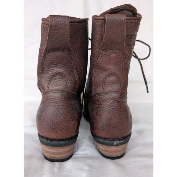 Women's Brown Leather Packer boots Size 7 Ad Tec 2173 New Riding Boots Western