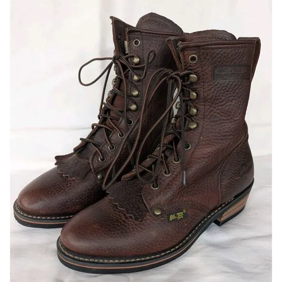 Women's Brown Leather Packer boots Size 7 Ad Tec 2173 New Riding Boots Western