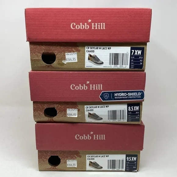 Women’s Cobb Hill Skylar M Lace Waterproof Sneakers  – Grey XWIDE