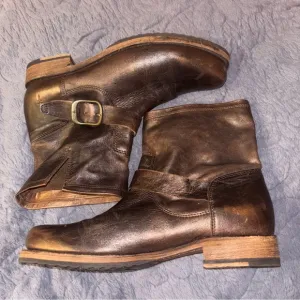 Womens FRYE VERONICA BOOTIE MOTORCYCLE BOOTS 70545 BRONZE sz 9.5