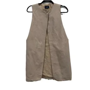 Women’s Kaarem Boat Tie Open Back Top Cardigan Size Small S Beige Tan