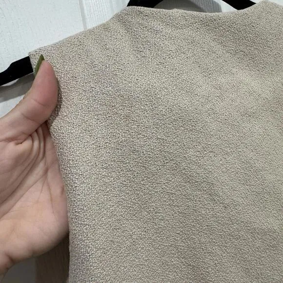 Women’s Kaarem Boat Tie Open Back Top Cardigan Size Small S Beige Tan