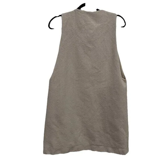Women’s Kaarem Boat Tie Open Back Top Cardigan Size Small S Beige Tan